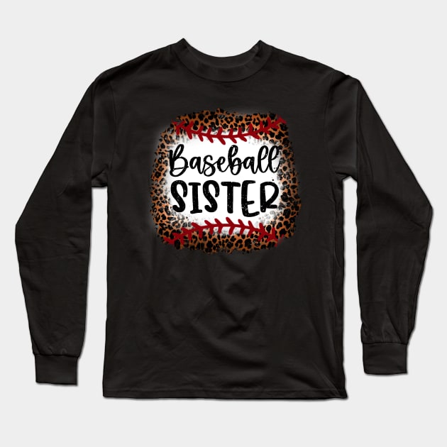 Baseball Sister Leopard Baseball Sister Long Sleeve T-Shirt by Wonder man 